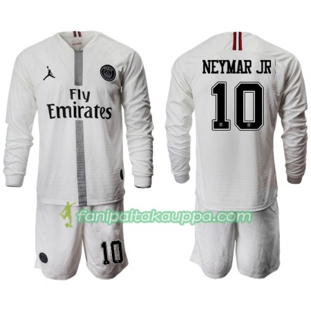 Jalkapallo Peliasut Paris Saint-Germain NEYMAR JR 10 Jodan Valkoinen Lasten Kolmas Pelipaita 2018/19 Pitkähihainen
